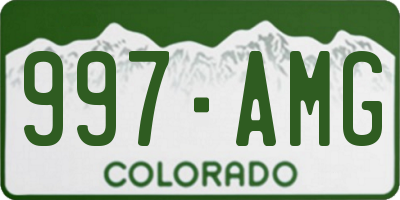 CO license plate 997AMG