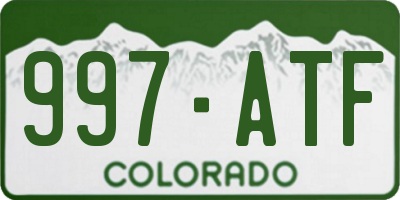 CO license plate 997ATF