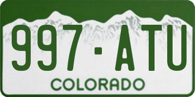 CO license plate 997ATU