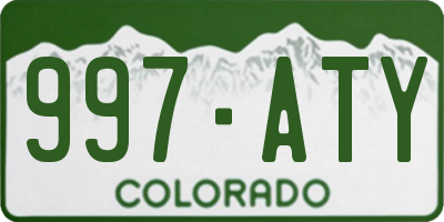 CO license plate 997ATY