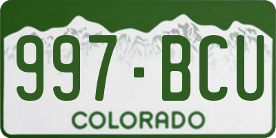 CO license plate 997BCU