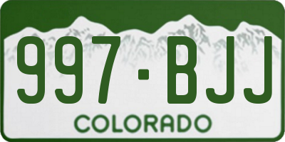 CO license plate 997BJJ