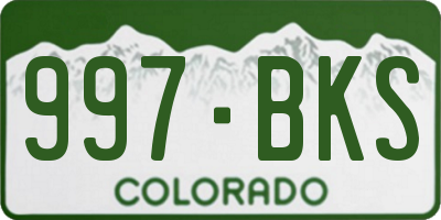 CO license plate 997BKS