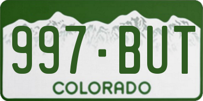 CO license plate 997BUT