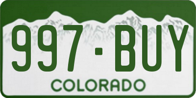CO license plate 997BUY