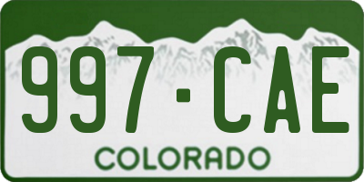CO license plate 997CAE