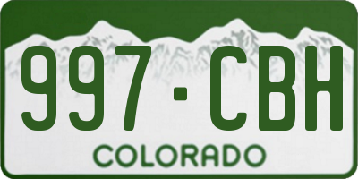 CO license plate 997CBH