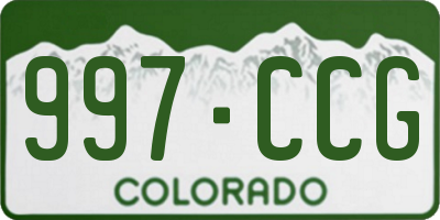 CO license plate 997CCG