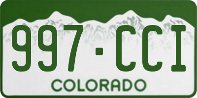 CO license plate 997CCI