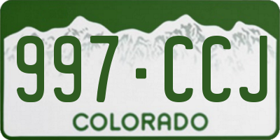CO license plate 997CCJ