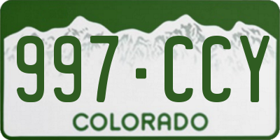CO license plate 997CCY