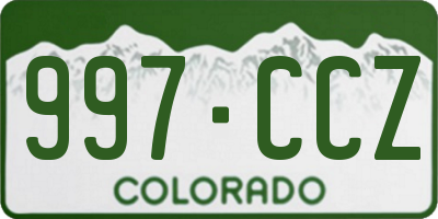 CO license plate 997CCZ