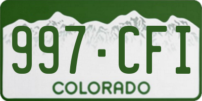 CO license plate 997CFI