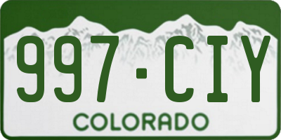 CO license plate 997CIY