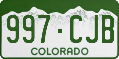 CO license plate 997CJB