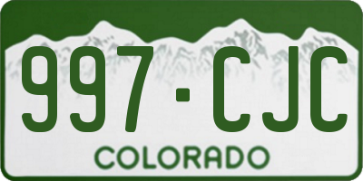 CO license plate 997CJC