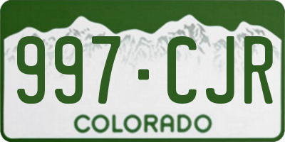 CO license plate 997CJR