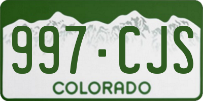 CO license plate 997CJS