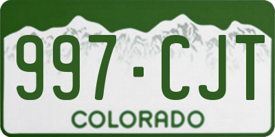 CO license plate 997CJT