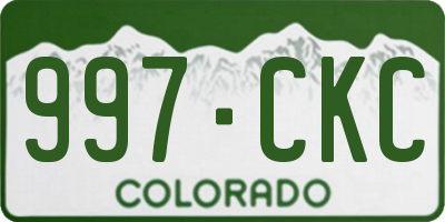 CO license plate 997CKC