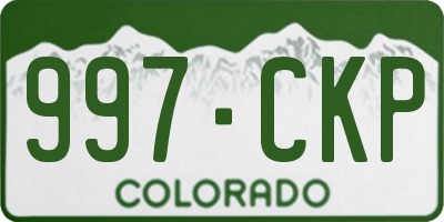 CO license plate 997CKP