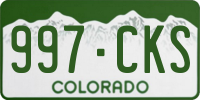 CO license plate 997CKS