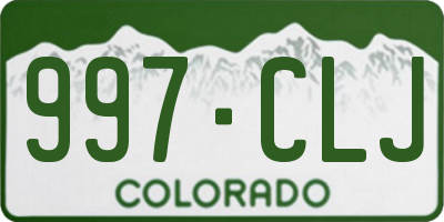CO license plate 997CLJ