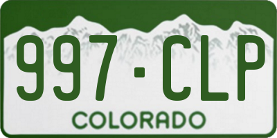 CO license plate 997CLP