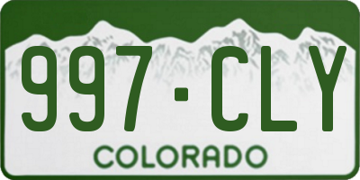 CO license plate 997CLY