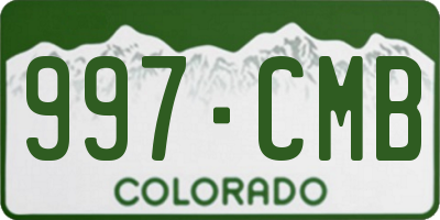CO license plate 997CMB