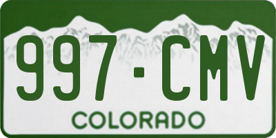 CO license plate 997CMV