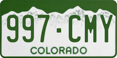 CO license plate 997CMY