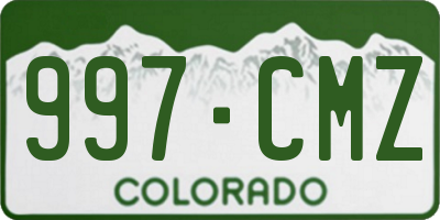 CO license plate 997CMZ