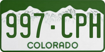 CO license plate 997CPH