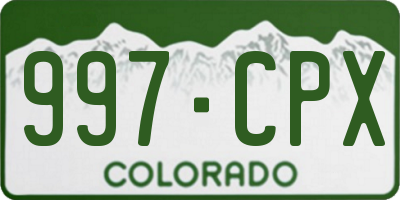 CO license plate 997CPX