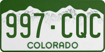 CO license plate 997CQC