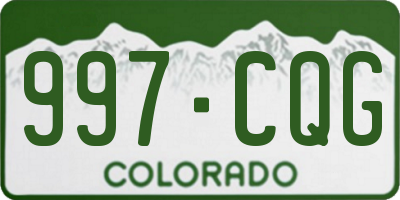 CO license plate 997CQG