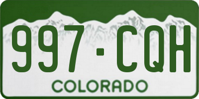 CO license plate 997CQH