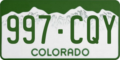 CO license plate 997CQY