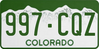 CO license plate 997CQZ