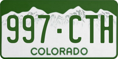 CO license plate 997CTH