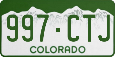 CO license plate 997CTJ