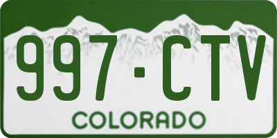 CO license plate 997CTV