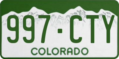 CO license plate 997CTY