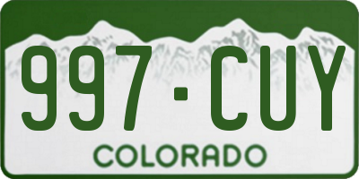 CO license plate 997CUY