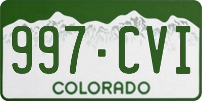 CO license plate 997CVI