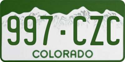 CO license plate 997CZC