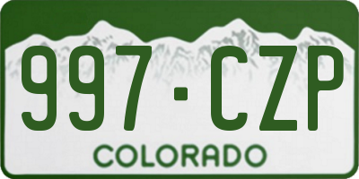 CO license plate 997CZP