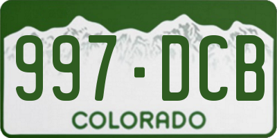 CO license plate 997DCB