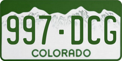CO license plate 997DCG